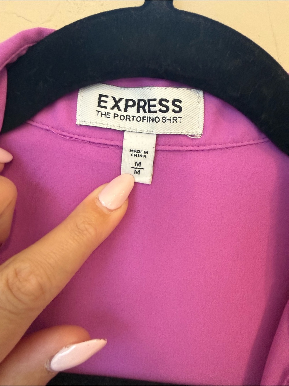 Express Sleeveless Button-Front Camisole in Orchid Pink - Picture 3 of 3